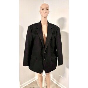 BILL BLASS Vintage Black Camel 2 Button Blazer Jacket Sports Coat Men’s 46R